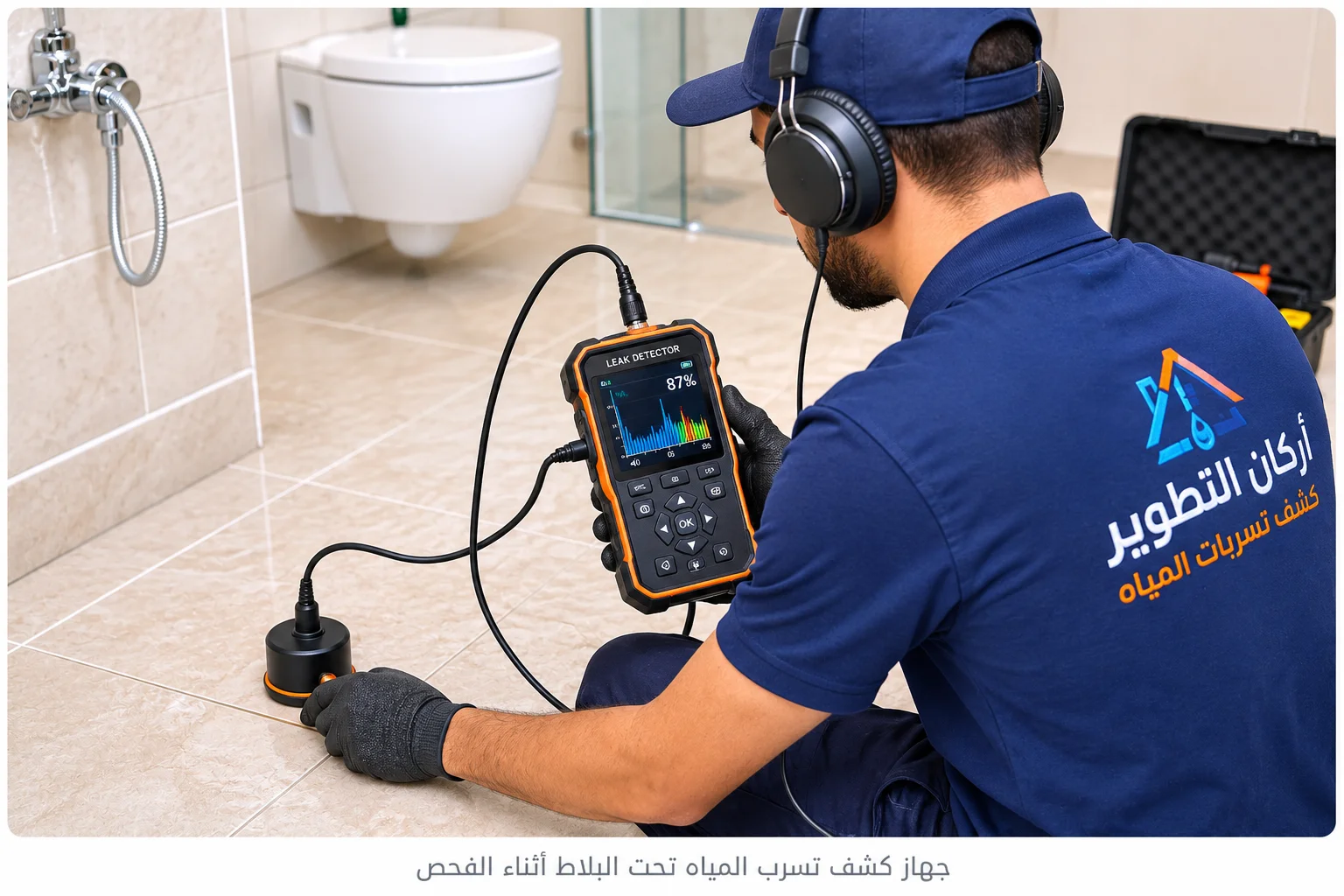 جهاز كشف تسرب المياه تحت البلاط
